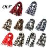 Cashmere Feel Warm Neck Scarf Classic Plaid for Women, Soft Cashmere-like Winter Shawl British Style Tartan with Tassels, Large Wrap Coats Sweaters