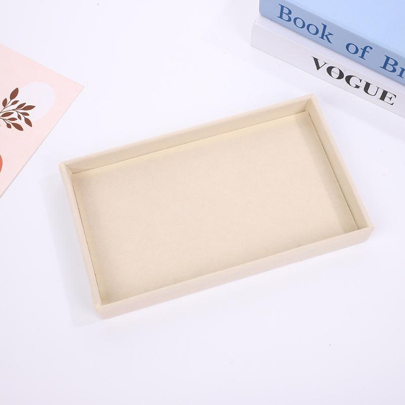 Velvet Jewelry Display Tray With Multi Compartments For Rings Earrings Bracelets Necklaces Storage Box Organizer Case