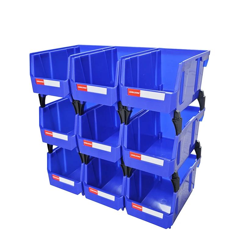 Plastic Stackable Storage Bins Screw Storage Boxes Stackable Bin Parts Organizer Garage Storage Bins (9pcs)