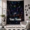 Custom Tapestry Wall Hanging, Neon Genesis Evangelion Personalized Name Text Home Wall Decor