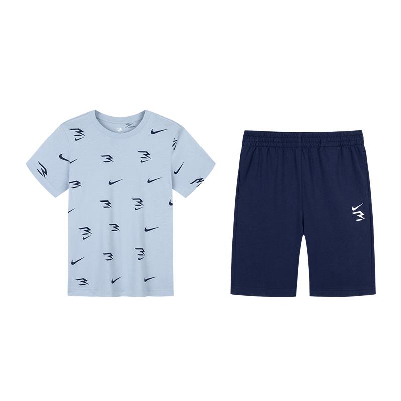NIKE3BRAND Kids' Moisture-Wicking T-Shirt and Shorts 2-Piece Summer Set