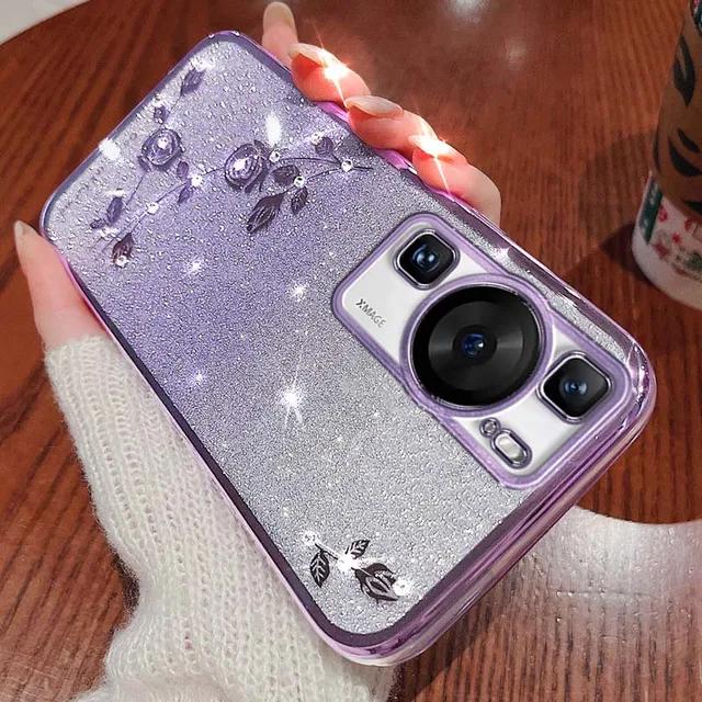 SoCoupel Für Huawei P30 P50 P40 P60 P70 Pro Lite Honor 70 90 Magic 5 Nova 9 8 Mate 40 50 60 Glitzer Strass Hülle