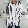 Plus Size Ladies V Neck Long Sleeve Blouse Soft Loose Tops For Daily Shopping And Indoor Relaxation