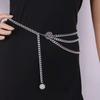 Elegant Women’s Metal Heart & Moon Waist Chain for Autumn/Winter Sweaters
