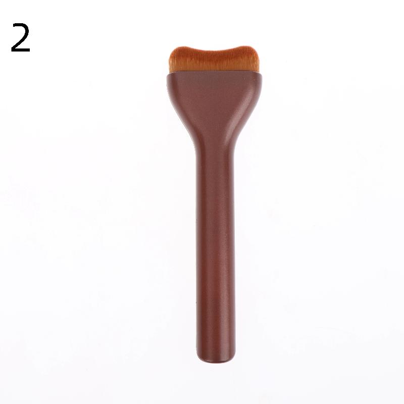 Kontürleme Bronzlaştırma Likit Fondöten Krem Allık İçin Dil Şekilli Makyaj Fırçaları Yumuşak Kıllı Çok Amaçlı Makyaj Aleti Günlük Kullanım İçin