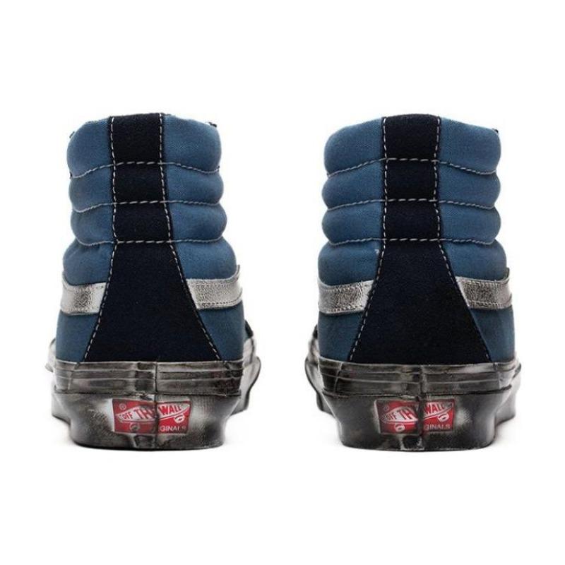 Vans SK8 LX OG "Stressed Navy" High Top Skate Shoes Unisex Navy White Black VN0A4BVBNGJ