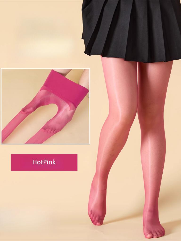 Seamless 5D Ultra-Thin Pantyhose for Women Sexy Tight Fit Oil-Shiny Transparent Stockings Breathable  Clubwear Medias