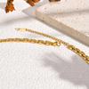 Punk Strap Chain Necklace for Women,Stainless Steel Gold Color Retro Street Trend Necklaces,Fashion Jewelry Gift