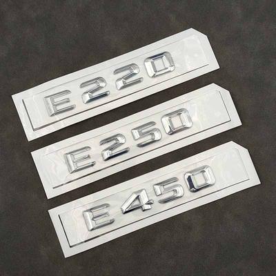 ABS 3D Chrome Letters For Car Stickers E220 E250 E320 E450 W212 W213 Rear Trunk Emblem Badge Logo Accessories