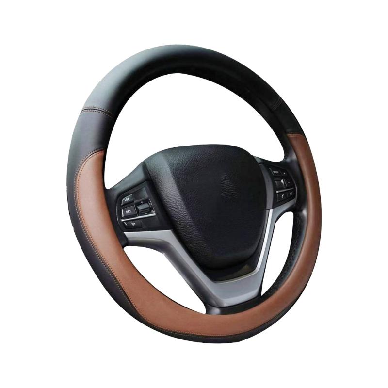 Anti Fatigue Universal 15 Inch Car Steering Wheel Protector Cover Enhancer Synthetic Leather Easy Install Nonslip Design