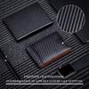 Carbon Fiber RFID Card Holder: Multi-Card Slots, Money Clip, Coin Purse, and Microfiber Leather Credit Card Sleeve for Men.