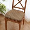 Solid Wood Dining Chair with Cotton Linen Cushion
