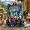 DOTA2 Custom Name Flannel Blanket Personalized Soft Warm Plush Throw Blanket Customized Gift for Family Friends