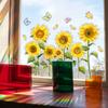 Sunflower Sunshine Colorful Glass Static Sticker Home Decoration Window Glass Sticker
