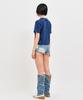 C WEAR BY THE GENIUS Oversized Crop T-Shirt Navy