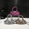 Internet celebrity foreign style small bag 2025 new European and American fashion snake pattern handbag women versatile messenger small square bag pu
