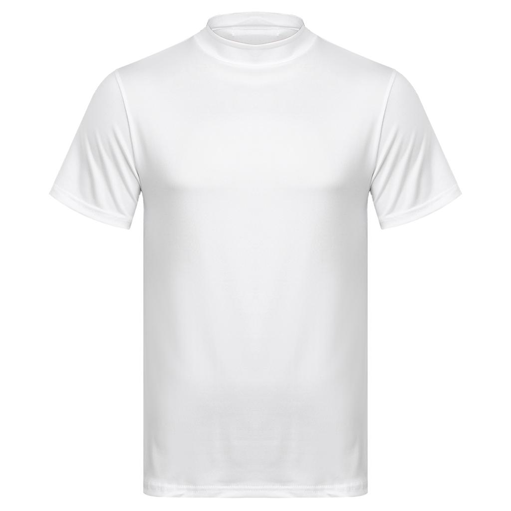 Mens Mock Neck Short Sleeve T Shirt Casual Solid Color Slim Fit Basic Top Comfortable Undershirt Tee