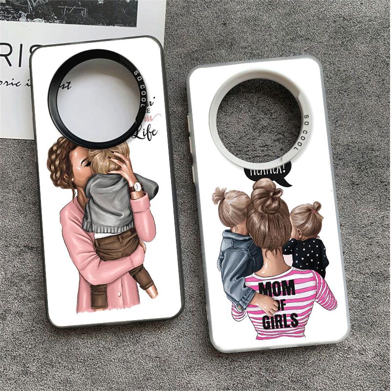 Baby Mom Girls Soft Phone Case for Samsung Galaxy S24 S25 FE S26 Edge S23 Ultra S22 Plus S21 + Shockproof Cover Back Shell