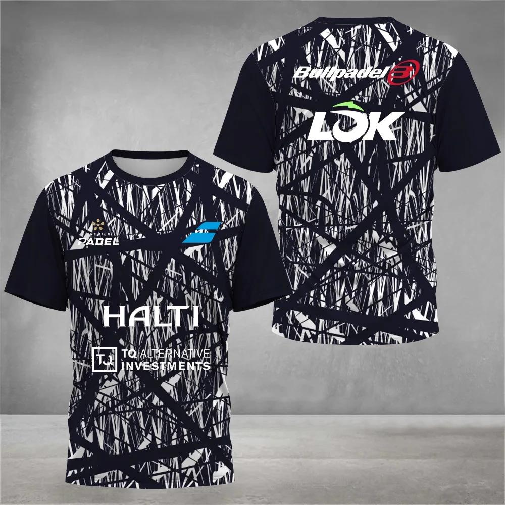 Sommer 3D-gedruckte Tennis-Trainings-Trikots Schnelltrocknend Atmungsaktiv Rundhalsausschnitt Kurzarm Blazer T-Shirt Herrenmode Freizeit Sportbekleidung