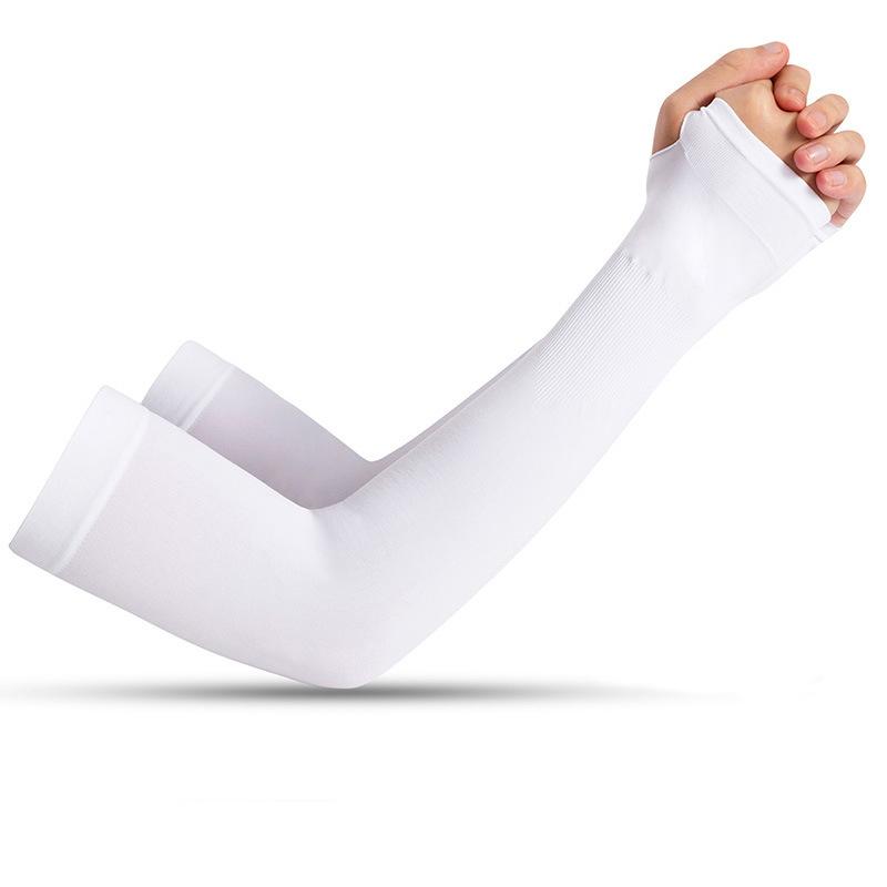 1 pair Unisex Ice Silk Sun Protection Arm Sleeves, Anti-UV Outdoor Cycling Arm Guards