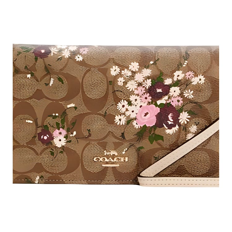 COACH Anna PVC Shoulder Bag, Crossbody Bag Small Women's Khaki Monogram C0035-IME7V