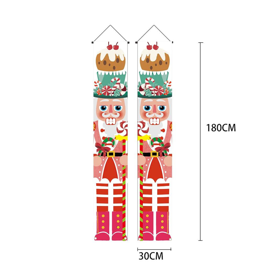 Nutcracker King Series New Christmas Couplets New Year's Party Soldiers Porch Atmosphere Decoration Door Curtains Flag Hangers