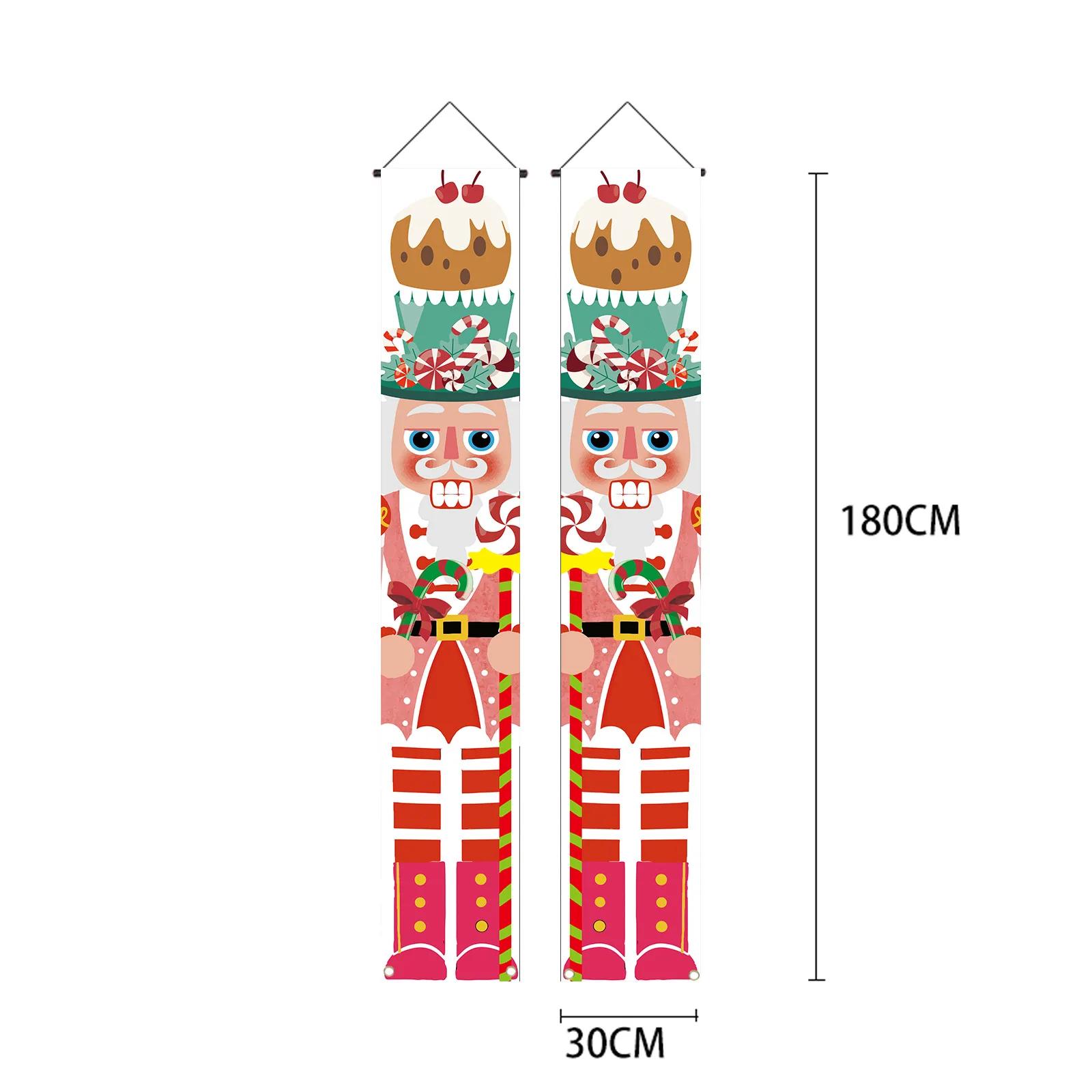 

Nutcracker King Series New Christmas Couplets New Year s Party Soldiers Porch Atmosphere Decoration Door Curtains Flag Hangers