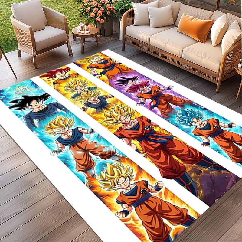 DRAGON BALL Print Rug, Washable Floor Carpet, For Entryway Dorm Laundry Room Office Study, Home Decor Birthday Christmas Gift