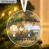 1 szt. Przezroczysta Akrylowa Ozdoba Przyjaźni Podziękowanie za Bycie Przyjacielem Wisząca Dekoracja Prezent Świąteczny dla Najlepszego Przyjaciela Dekoracja Drzewka