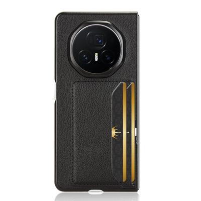 For Honor Magic V3 5G Case Card Holder Litchi Texture Leather+PC Folding Phone Cover
