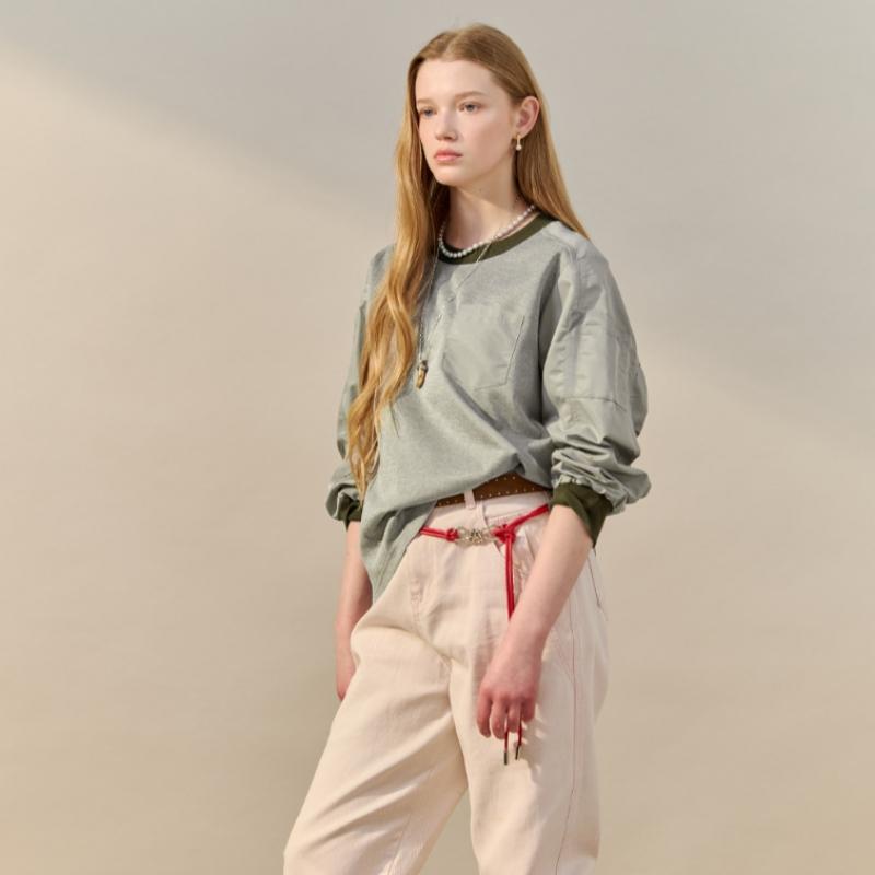 MAXZA UTiliTy Color Block Ärmel Tasche T-Shirt zf04qT006na