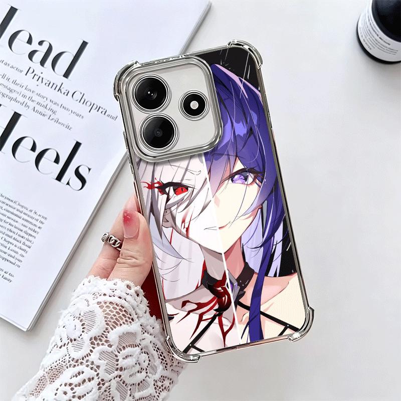 

Чехол для телефона Honkai Star Rail Acheron с покрытием для Xiaomi Redmi Note 14 15 Pro Plus 13 12 11 11S 11T 10 9S 9 5G Противоударный с подушкой безопасности C Redmi Note 15 5G