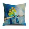 Watercolor Bird Cushion Cover Pillowcase Home Decor Office Sofa Pillowcase Home Decor Pillowcase