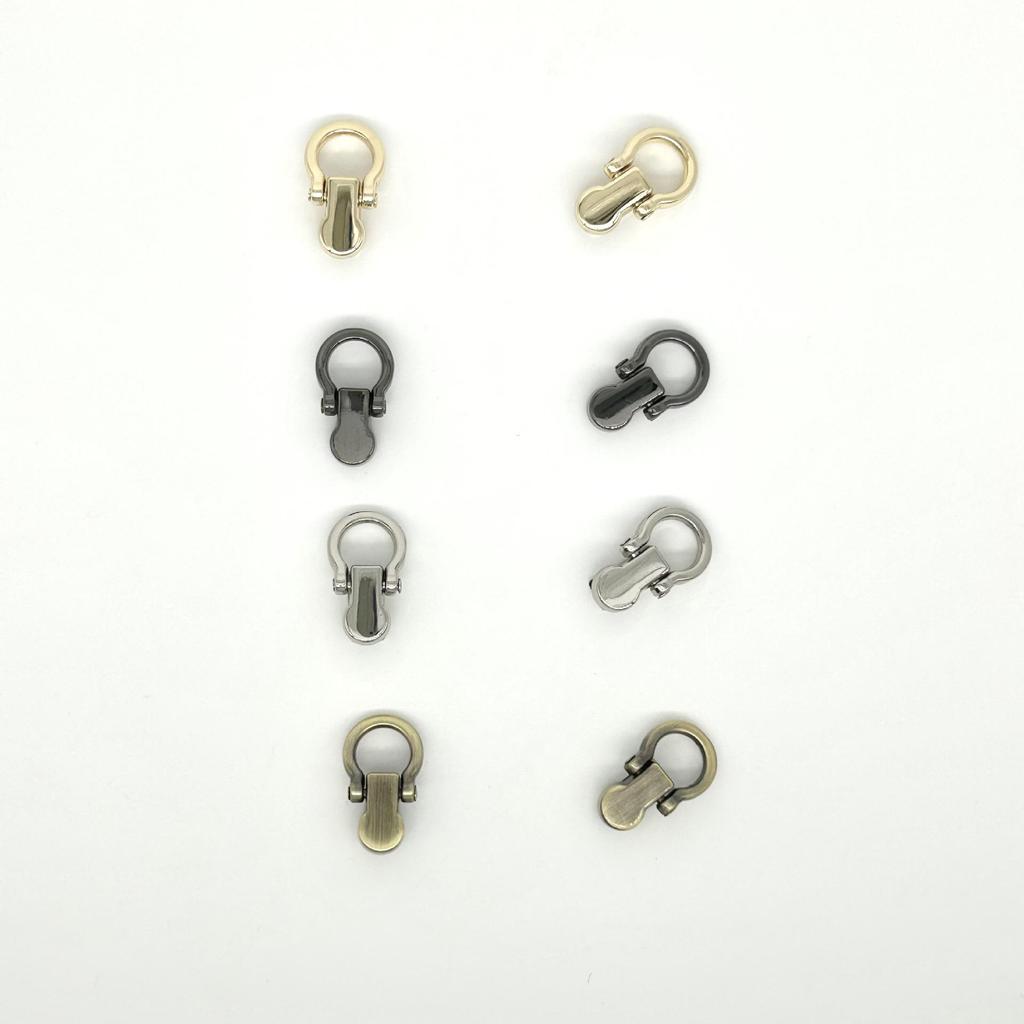 Zinc Alloy Ear Buckle Monk Head Ring with Nipple Stud for Phone Cases