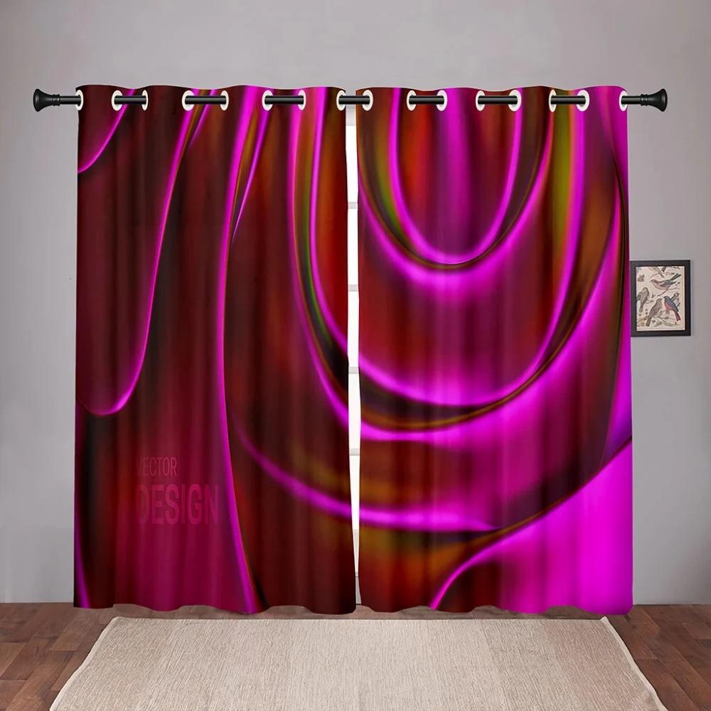Abstrakcyjna Zasłona Okienna Zaciemniająca Falista Czarna do Sypialni Salonu Łazienki Kuchni Drzwi Przedpokoju Dom Haczyk Wysokie Zaciemnienie Nowa