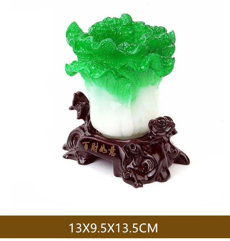 Study Desktop Pen Holder Ornaments Home Resin Chinese Cabbage Decoration Teacher Gift Wine Cabinet Auspicious Decor Accessories