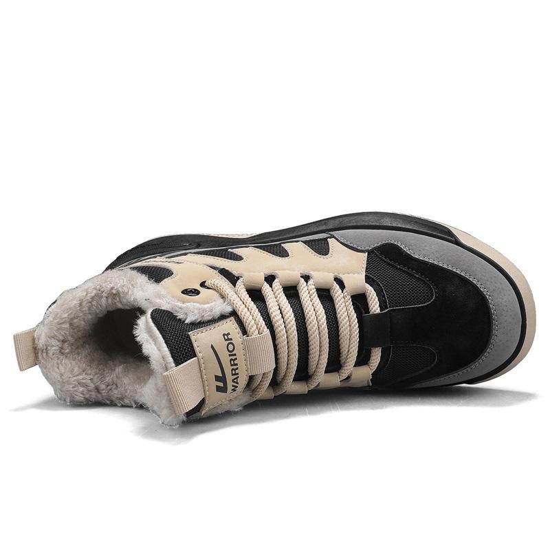 Warrior High-Top Lifestyle Casual Shoes Men sneakers Khaki Gray Black WXY-N286N02