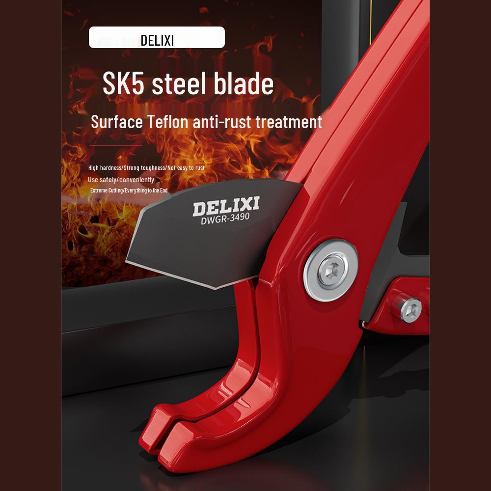 Delixi PPR/PVC Alloy Pipe Cutter: Professional, Labor-Saving, Quick-Cut with Sharp Blade