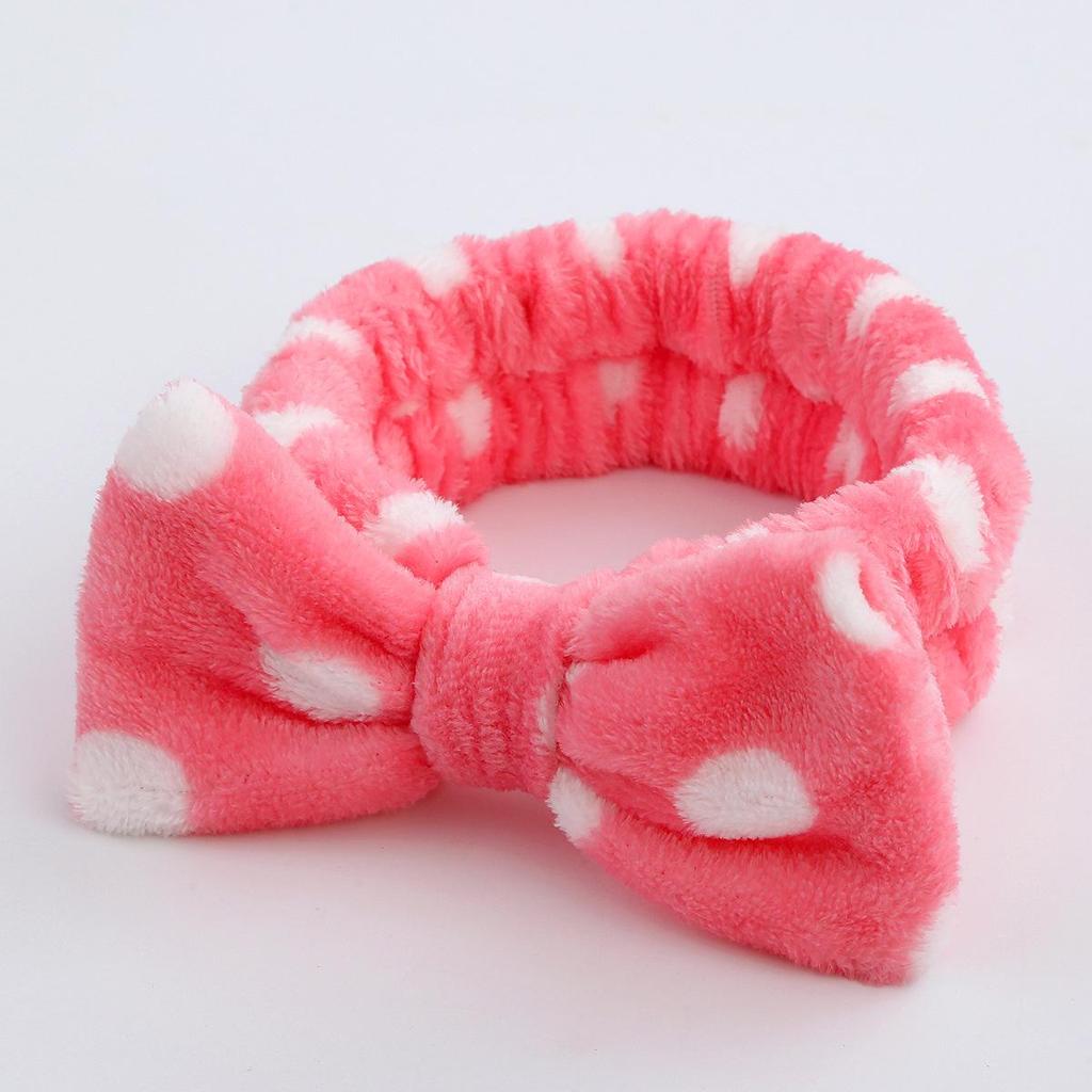 Leopard Print Coral Fleece Bow Headband for Women – Plush, Cute Hair Accessory