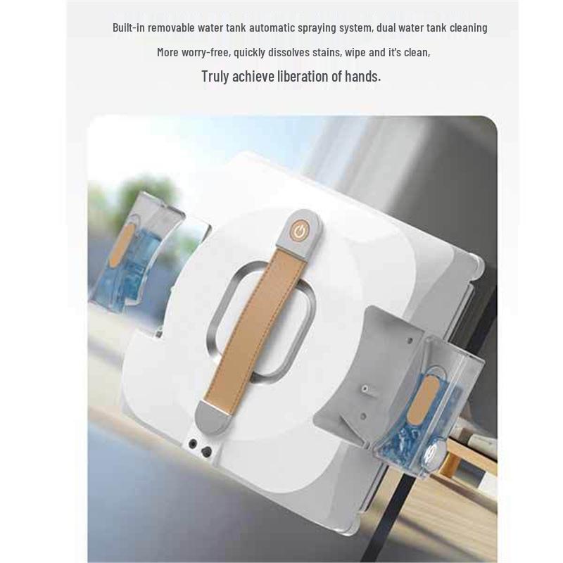 

Smart Window Cleaning Robot with Dual Water Tanks and Three-Way Spray - 2026 Model for Home Use Neutral білий