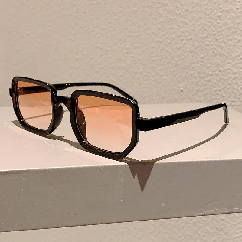 Small Frame Vintage Square Sunglasses Women For Men Trendy Luxury Brand Designer Sun Glasses Punk Popular Orange Shades Uv400