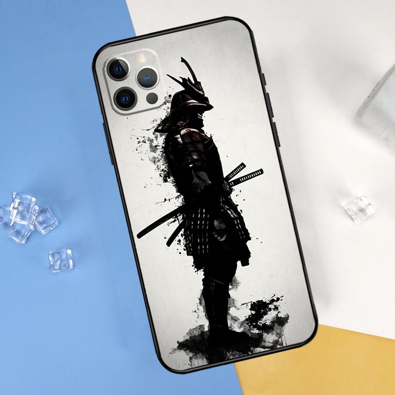 Japanese Samurai Ninja Phone Case For iPhone 15 Pro 16 Pro 11 13 14 Pro Max 12 Mini XR 16 15 Plus 16e Cover Shell