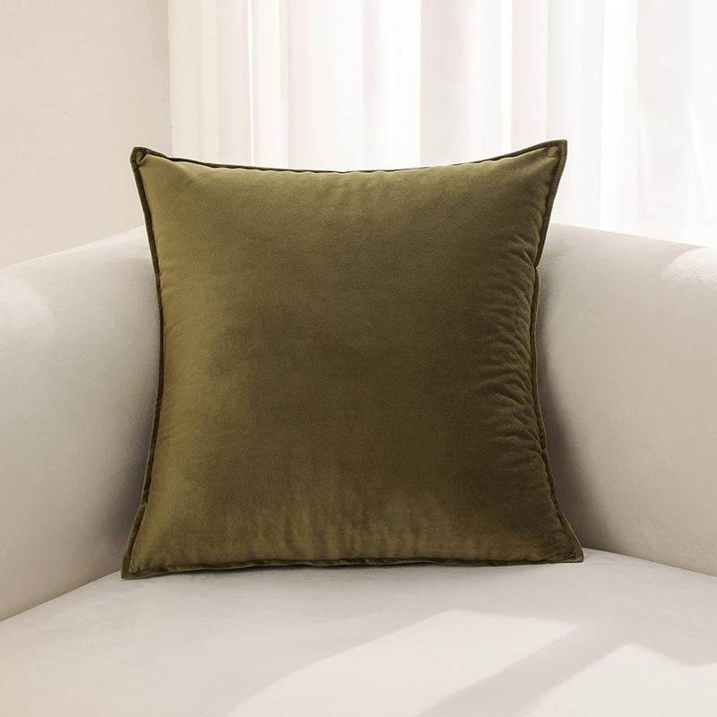 New Solid Color Dutch Velvet Edged Pillowcase Color Combination Sofa Cushion Pillowcase