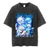 Vintage Washed Anime Hunter X Hunter T Shirts Spider Phantom Troupe Hisoka Chrollo Short Sleeve T-shirt Men Women T-shirt