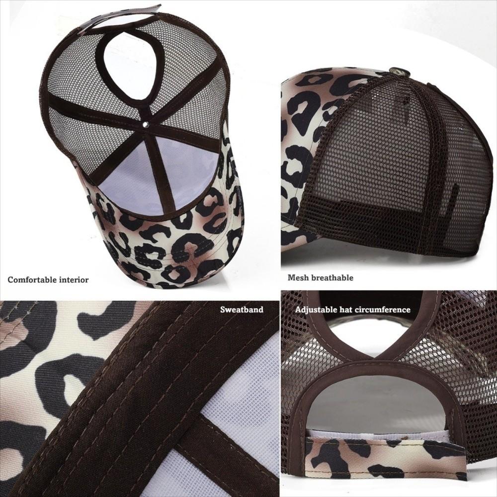Hollow Out Back Ponytail Hats Breathable Mesh Visor Hat Mesh Baseball Caps for Women and Men