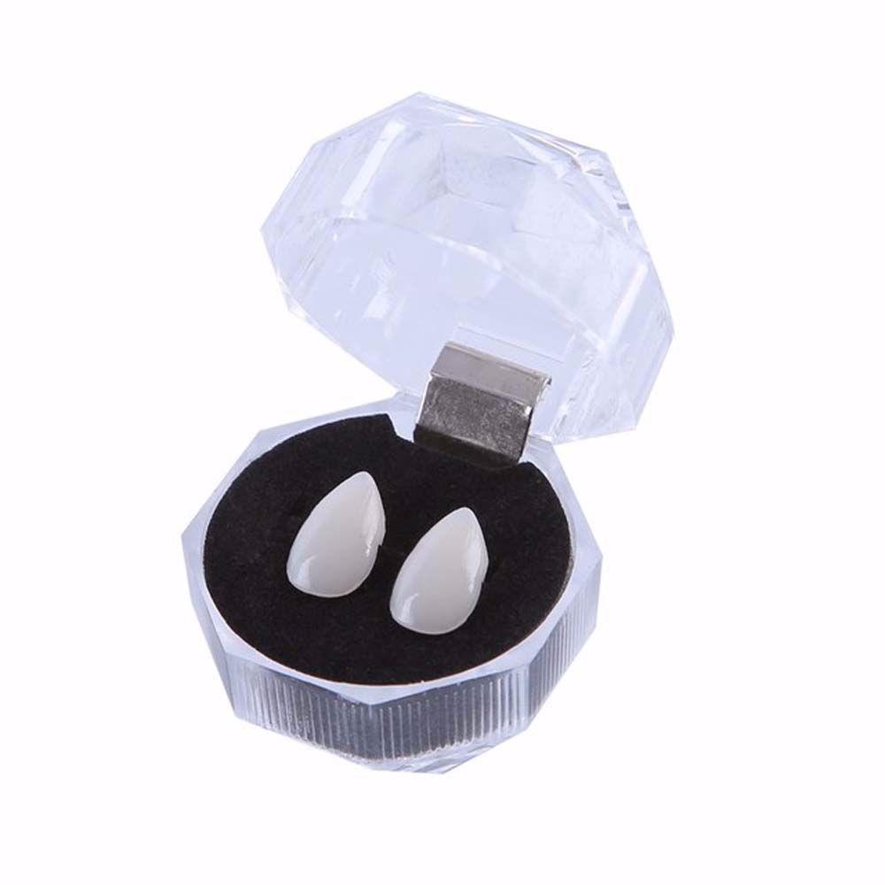 Props Props Devil Fangs Box Packed Teeth Fangs Toys 2pcs Teeth Halloween Fangs Safe Resin Fangs 13mm