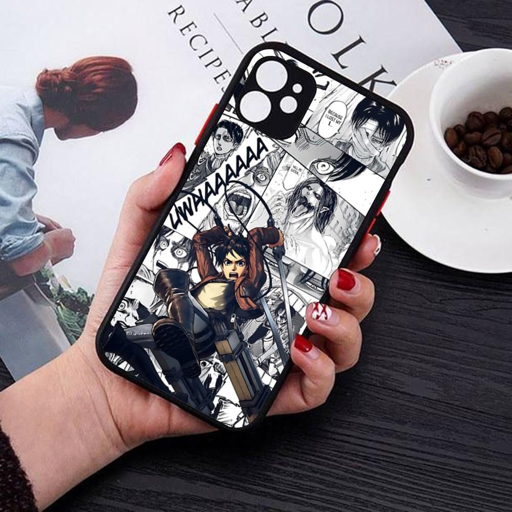 

Levi Eren Jaeger Phone Case For IPhone 14 11 12 13 Mini Pro Max 8 7 Plus X XR XS MAX Translucent Matte Cover iphone 14 plus