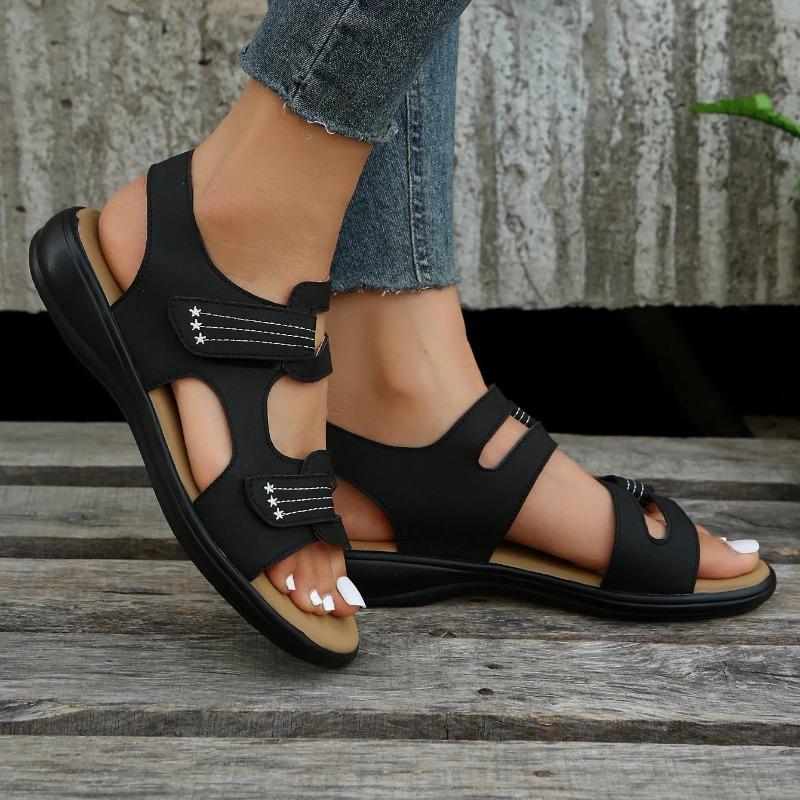 

Ladies Shoes 2024 New Fashion Retro Leopard Print Women s Sandals Summer Outdoor Casual Women Outdoor Flat Roman Open Toe Shoes