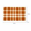 Gold Checker Stripe Placemat -Durable Polyester Table Mat for Elegant Dining