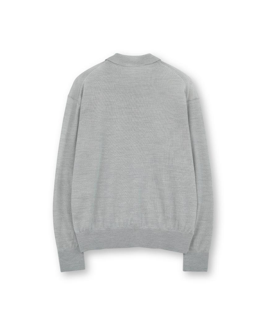 Beulaunyadeu Knit Pique Shirt, Light Gray